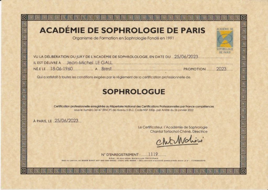 photo diplome Jean-Michel Le Gall