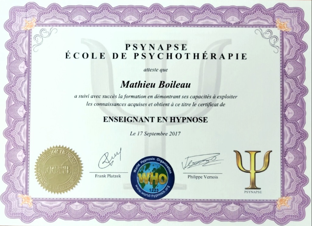photo diplome Mathieu Boileau