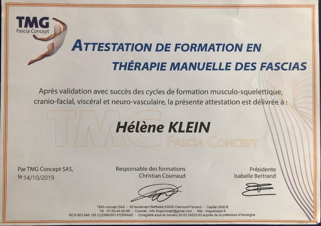 photo diplome Klein Hélène