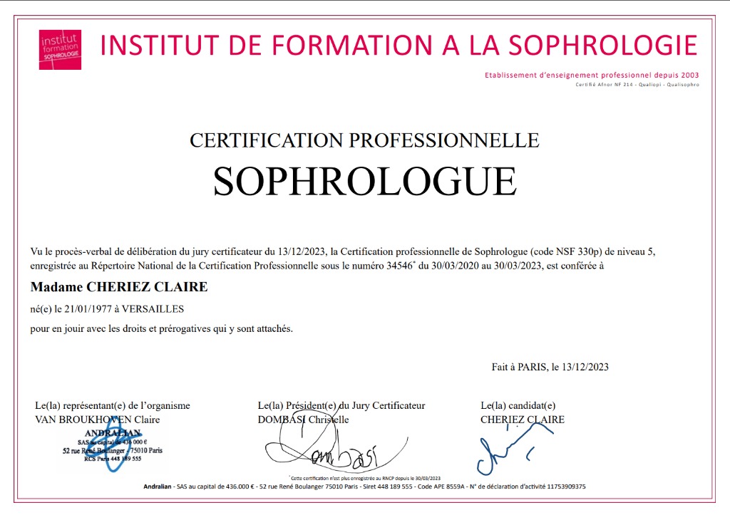 photo diplome Claire Chériez