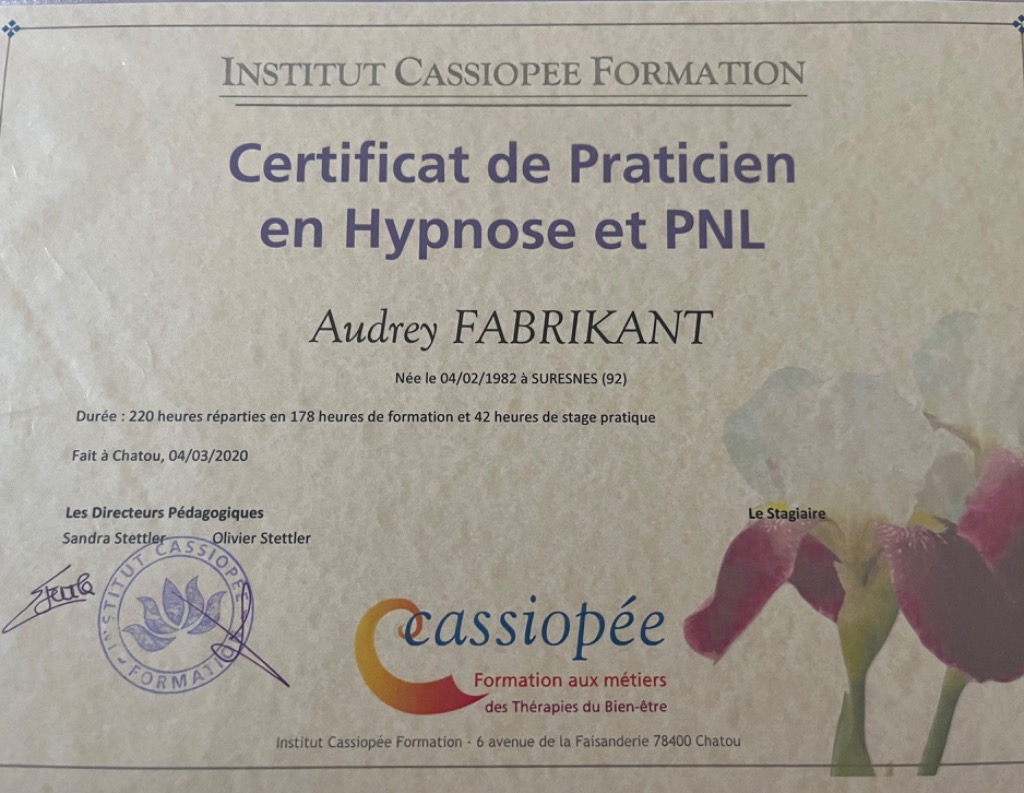 photo diplome Audrey Fabrikant 