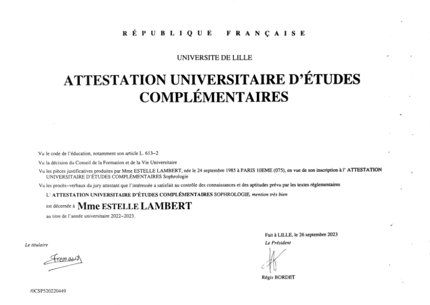 photo diplome Estelle Fremaux