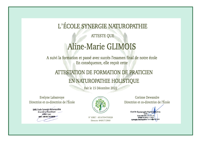 photo diplome Aline-Marie Glimois