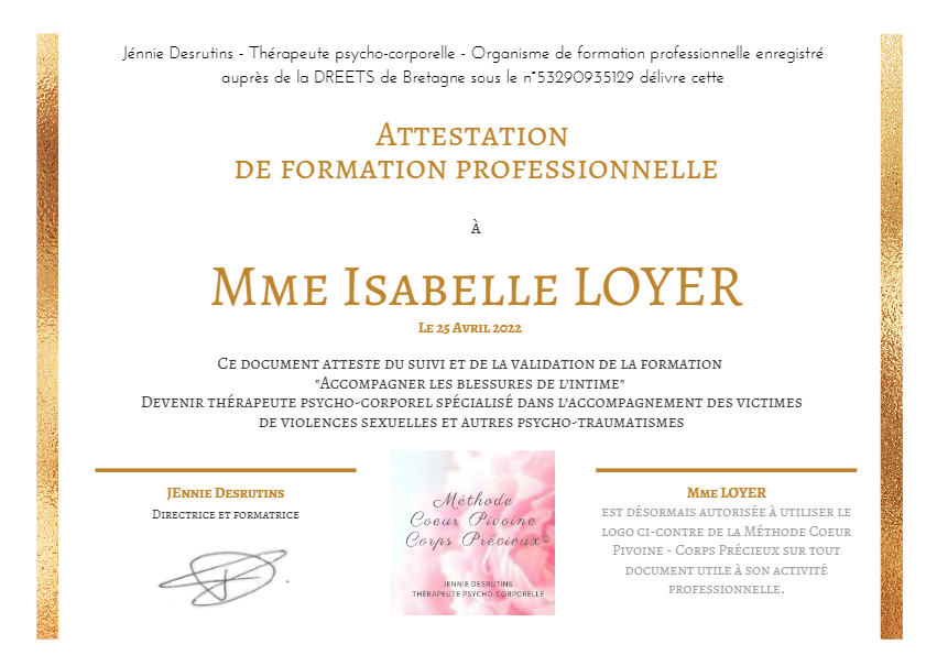 photo diplome LOYER ISABELLE