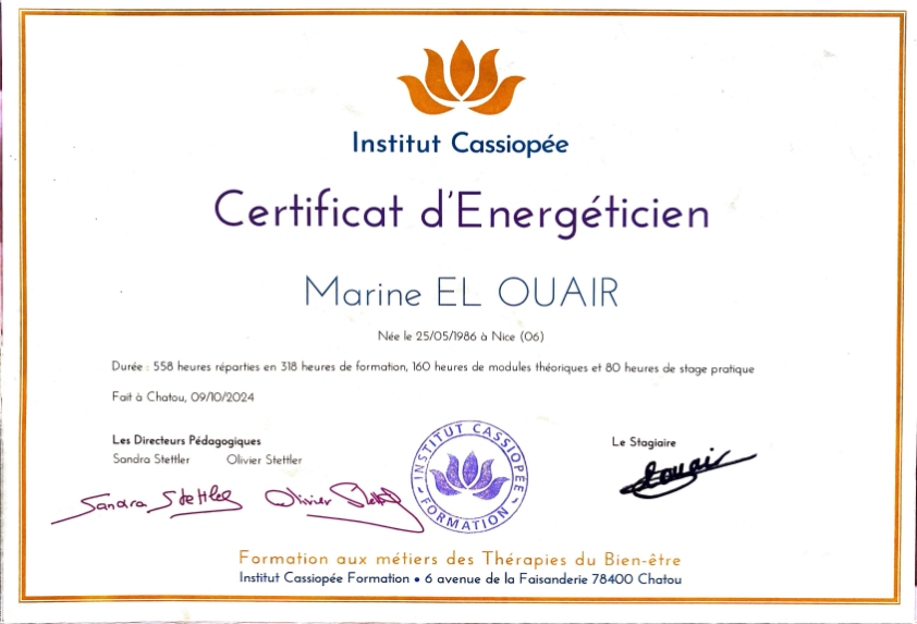 photo diplome Marine El Ouair