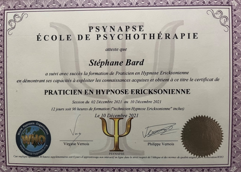 photo diplome Stéphane Bard