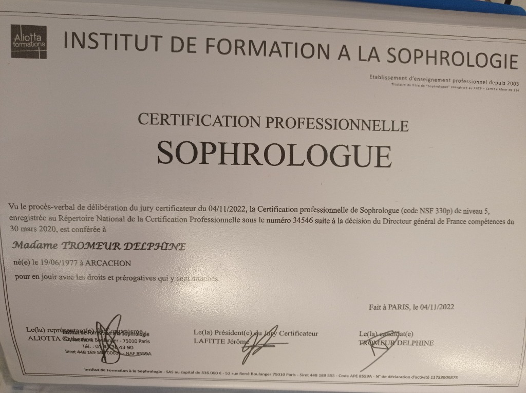 photo diplome Delphine Tromeur