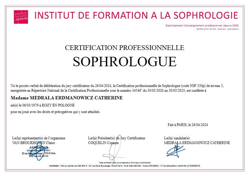 photo diplome Catherine MEDRALA