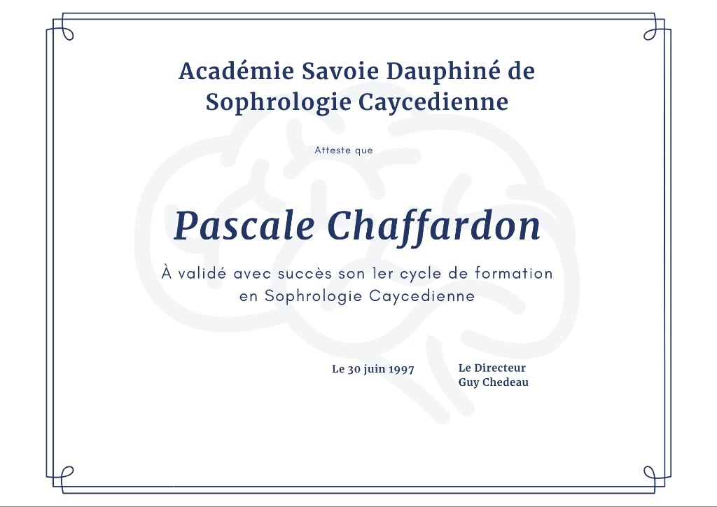 photo diplome Pascale chaffardon 