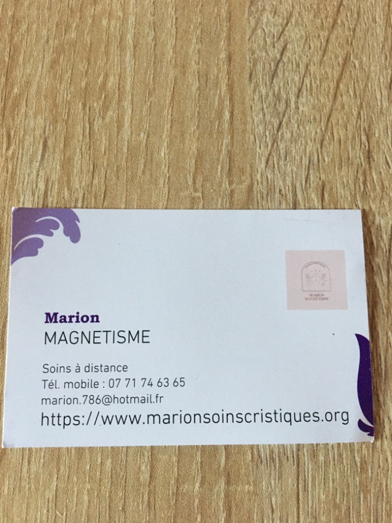 photo seance Marion Magnétisme Soins A Distance