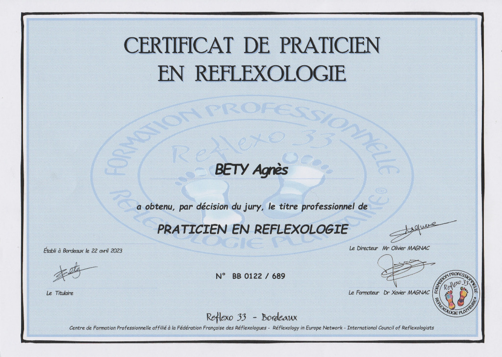 photo diplome Agnès Bety