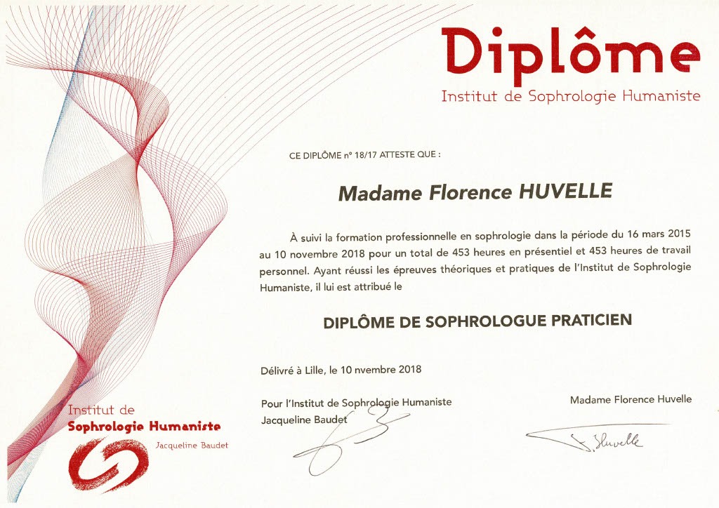 photo diplome Florence Huvelle