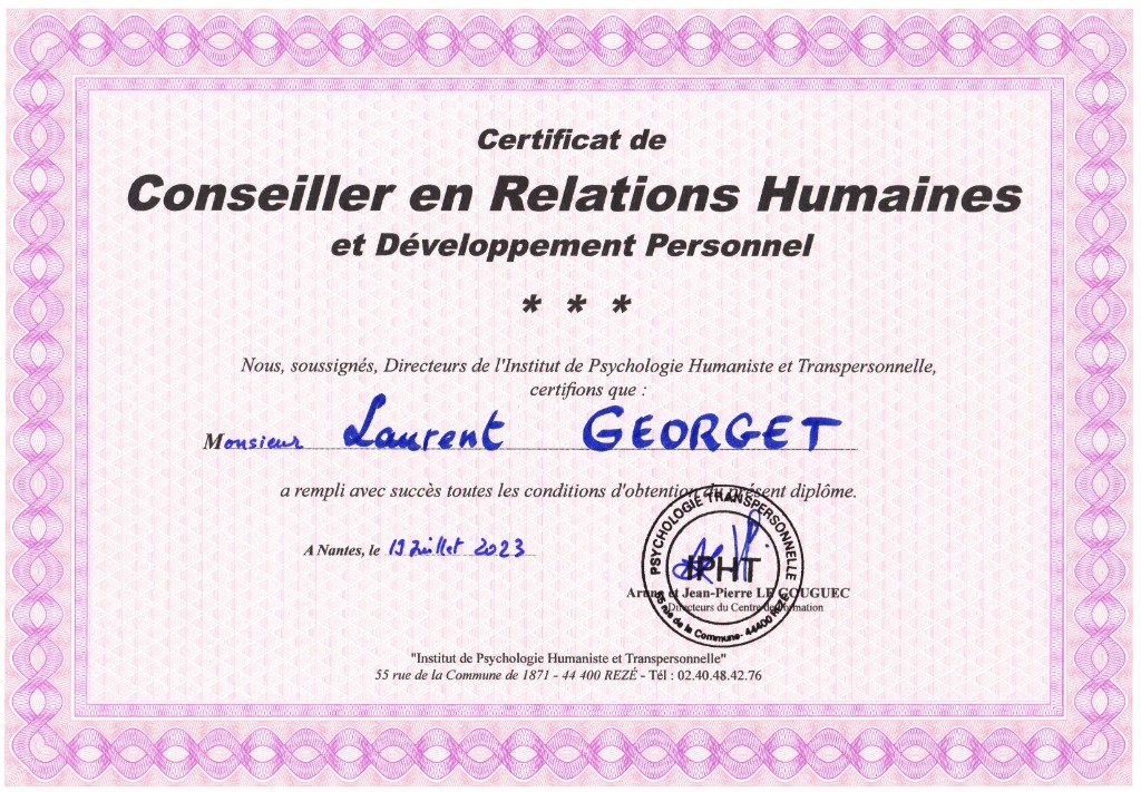 photo diplome Laurent georget