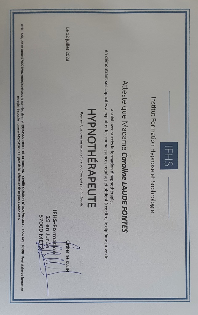 photo diplome Laude-Fontès Caroline 