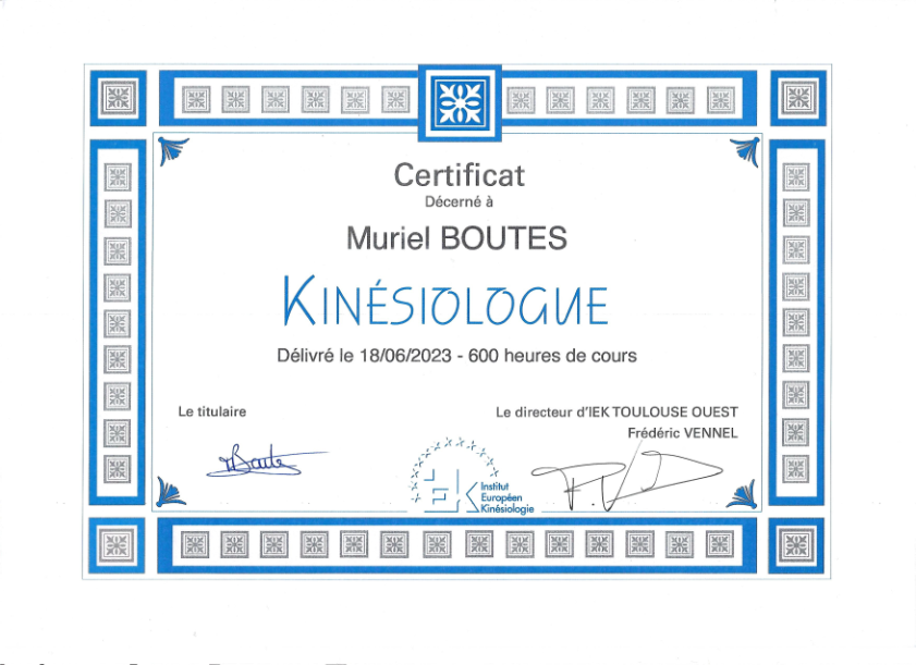 photo diplome Muriel BOUTES