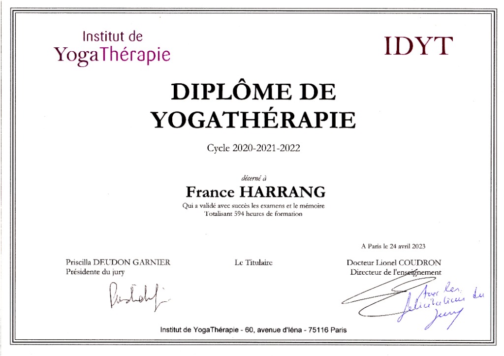 photo diplome France Harrang