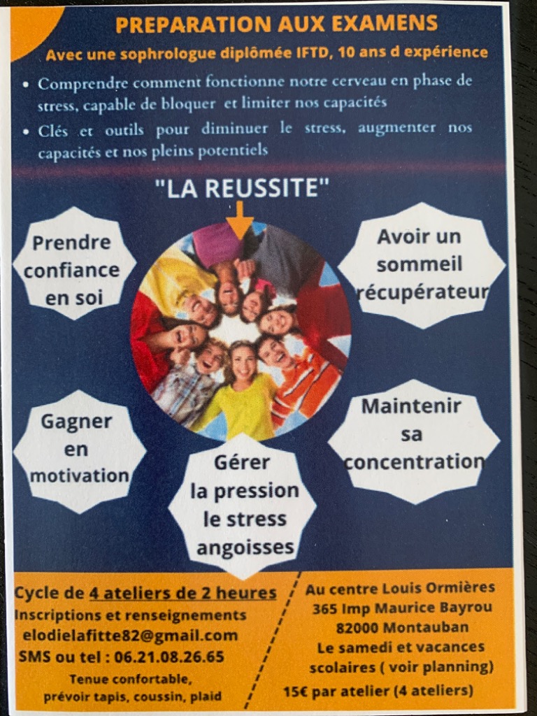 photo diplome Élodie Lafitte Sophrologue