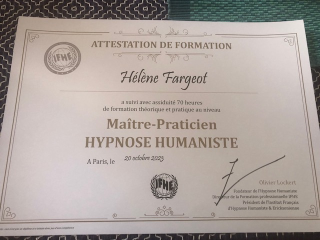 photo diplome Hélène FARGEOT