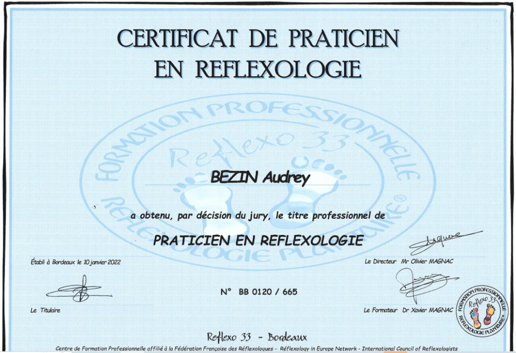 photo diplome La Santé par les Pieds