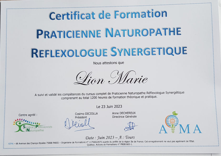 photo diplome Marie LION
