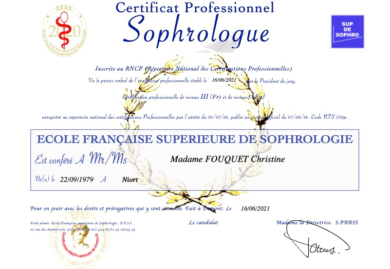 photo diplome CHRISTINE FOUQUET