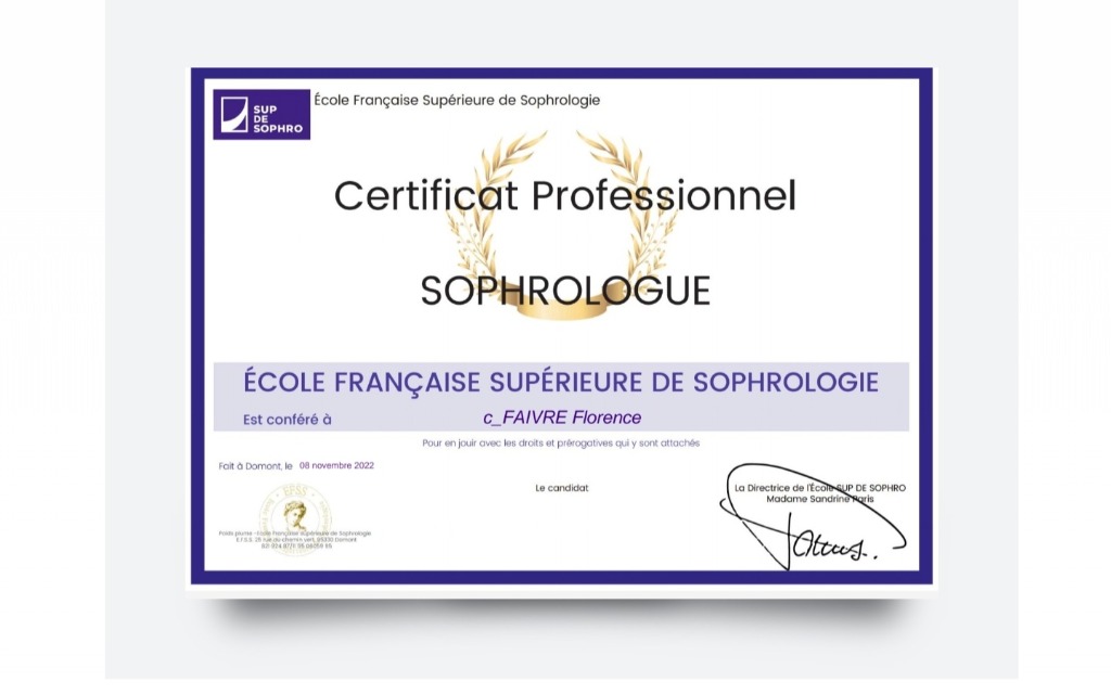 photo diplome Florence Faivre