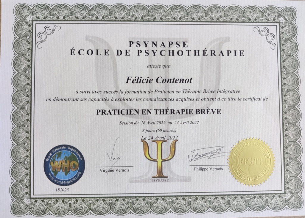 photo diplome Félicie Contenot