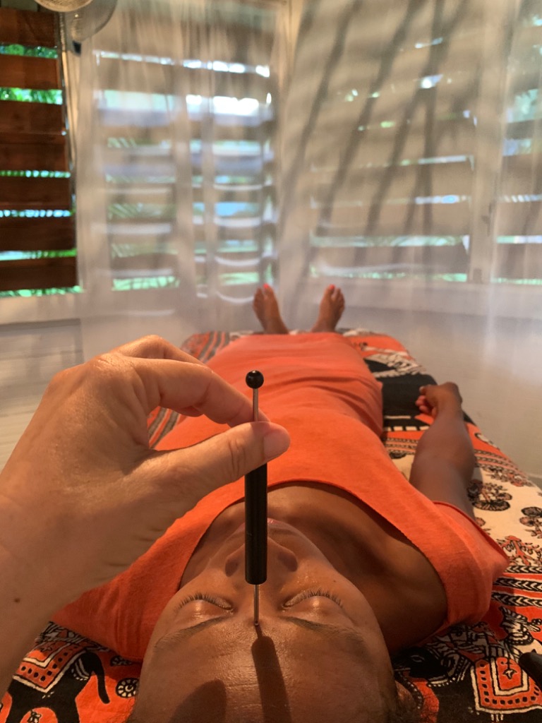 photo seance Sabine Réflexologie 