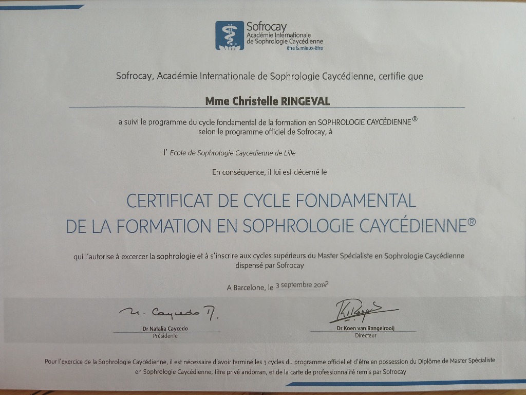 photo diplome Christelle Ringeval