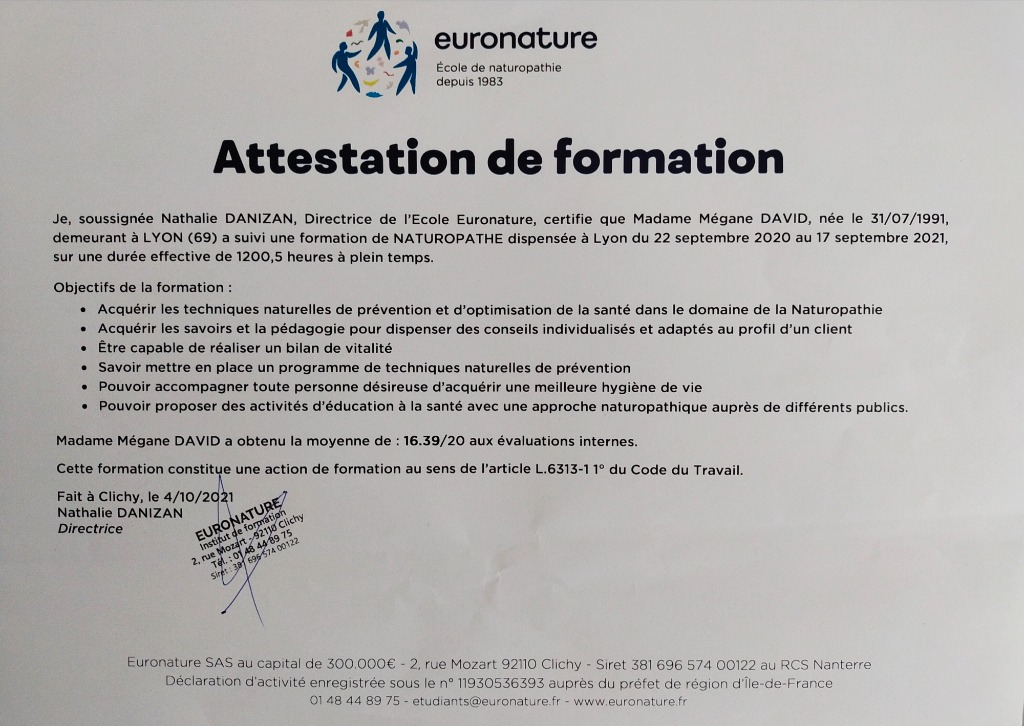 photo diplome Mégane DAVID