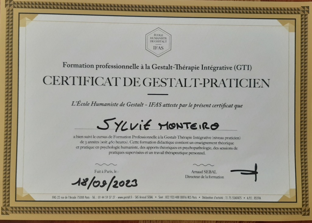 photo diplome Sylvie Monteiro 
