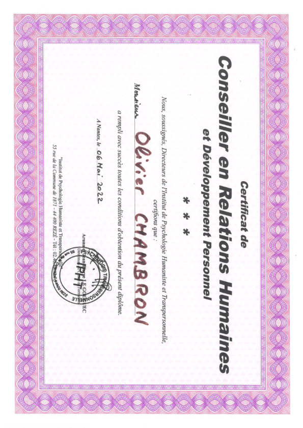 photo diplome Chambron Olivier