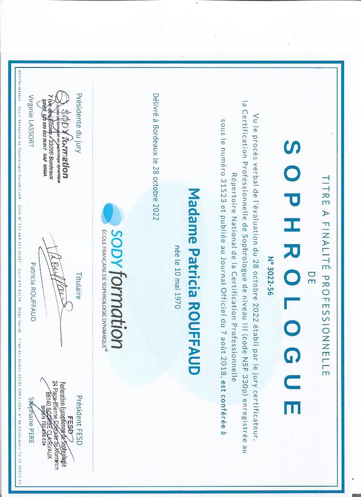 photo activite Patricia Rouffaud