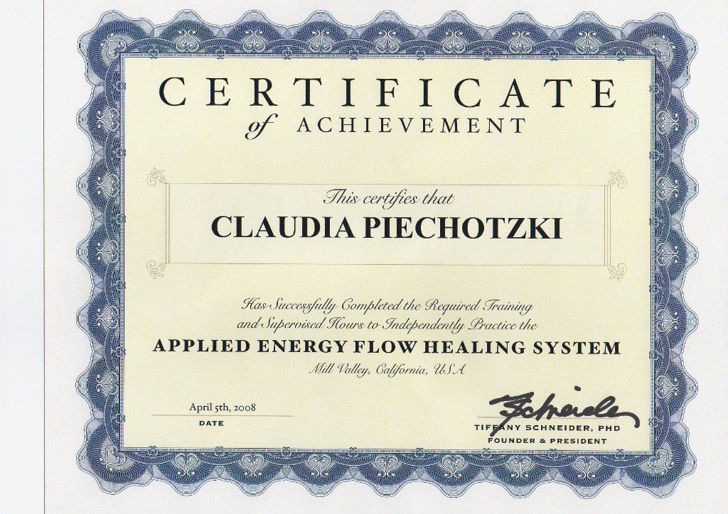 photo diplome Energie de Vie - Magnétiseuse, Soins énergétiques