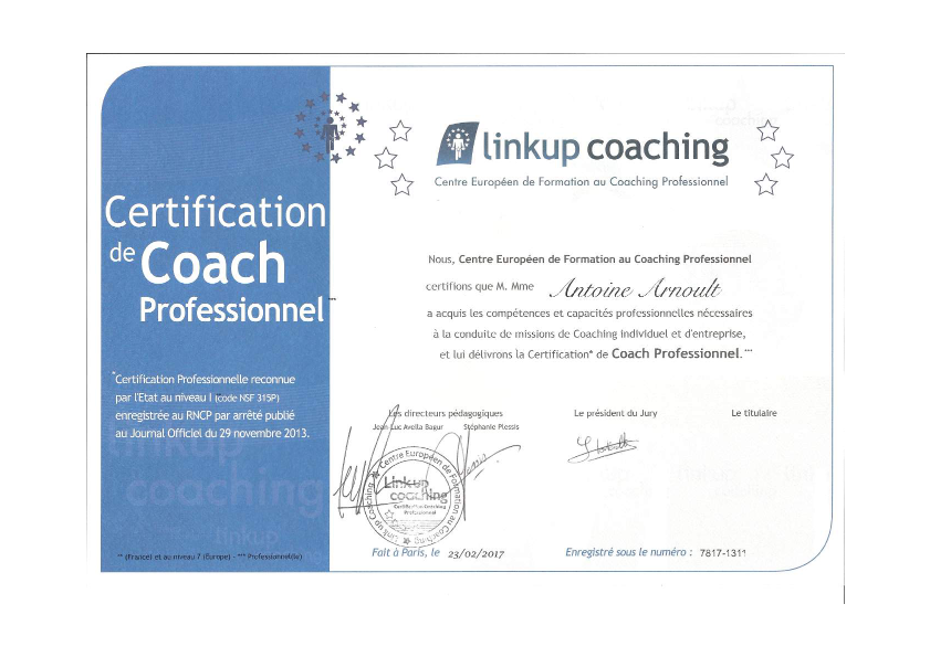 photo diplome Antoine Arnoult