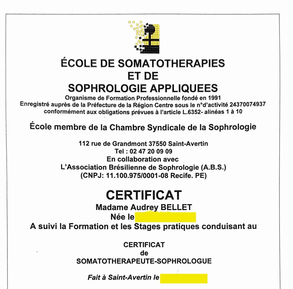 photo diplome Audrey BELLET