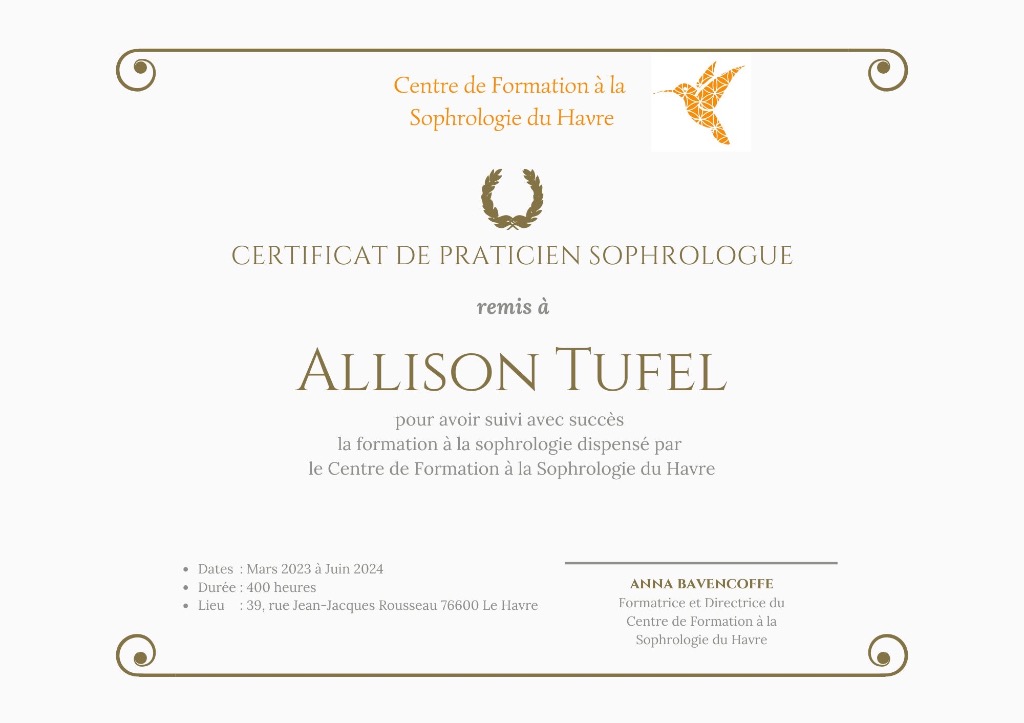 photo diplome Sophr’Aly