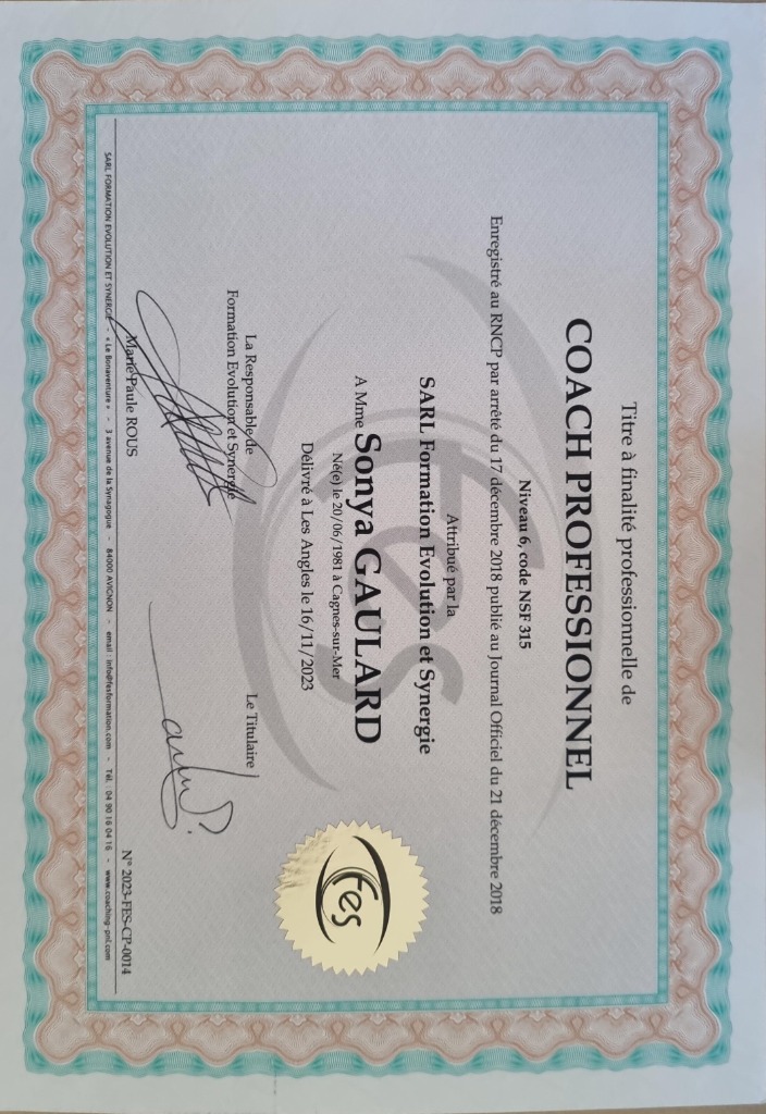 photo diplome SONYA GAULARD