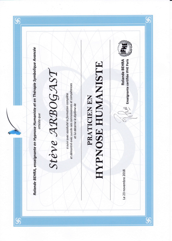 photo diplome Stève Arbogast