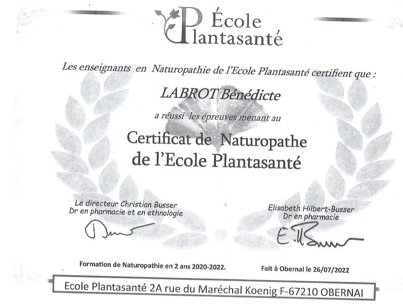 photo diplome Bénédicte Labrot