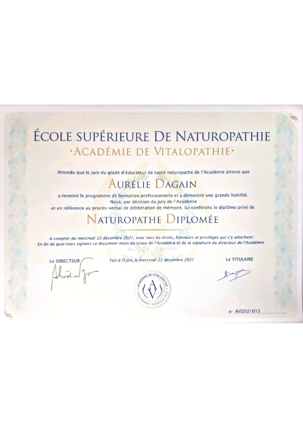 photo diplome Aurélie Dagain