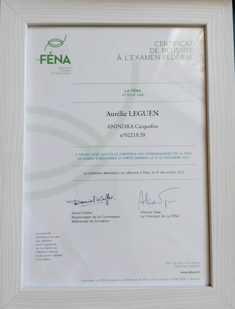 photo diplome Aurélie LE GUEN