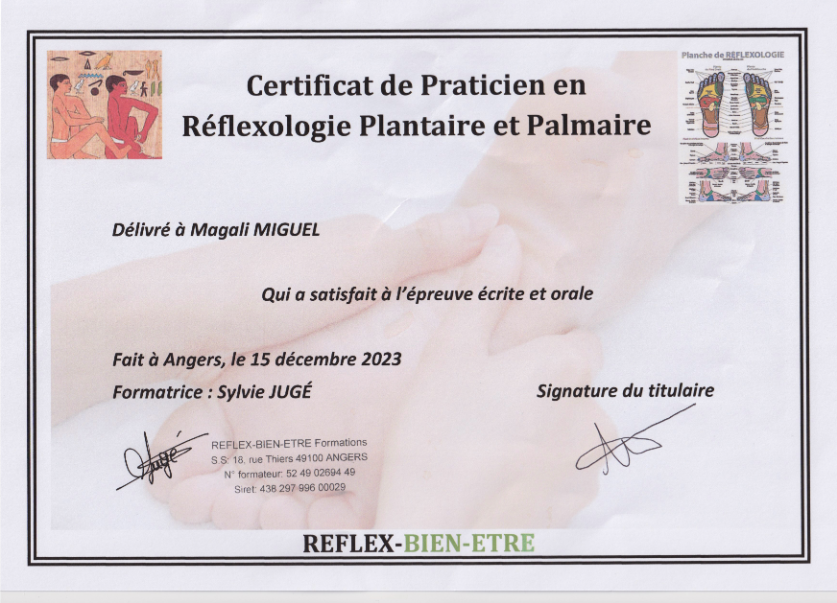 photo diplome PASITHEE RELAX