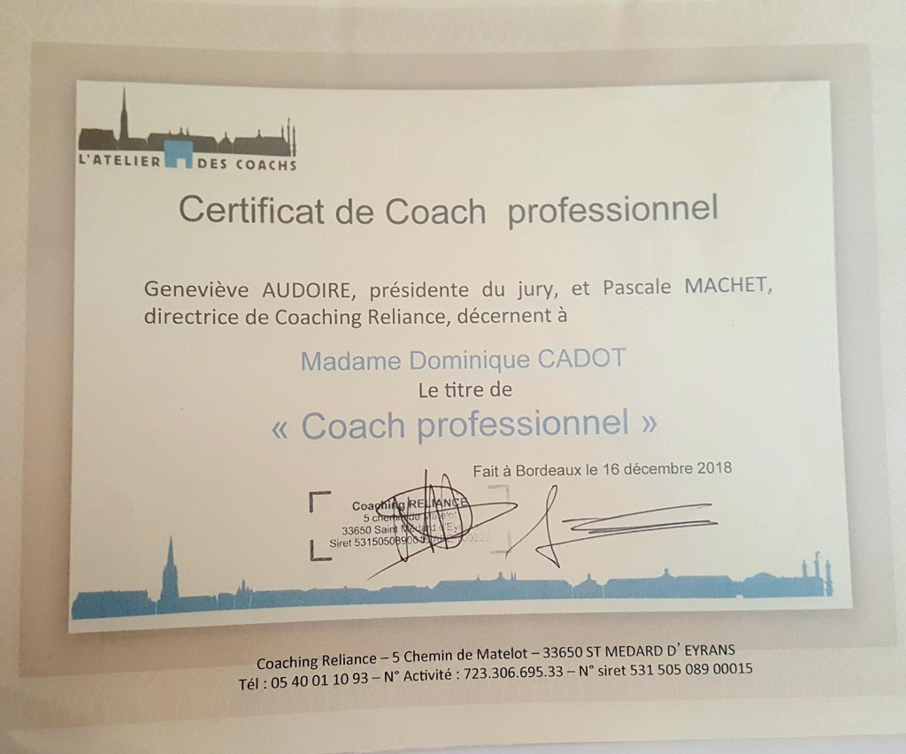 photo diplome Dominique Cadot