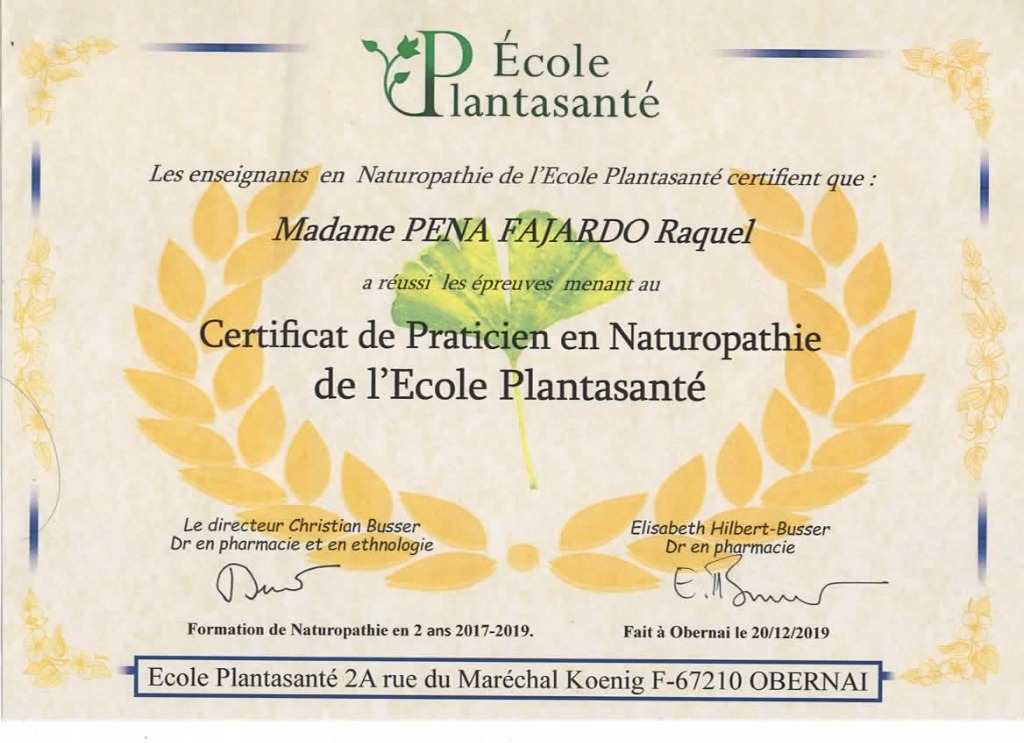 photo diplome Raquel Pena Fajardo - Omviebalance