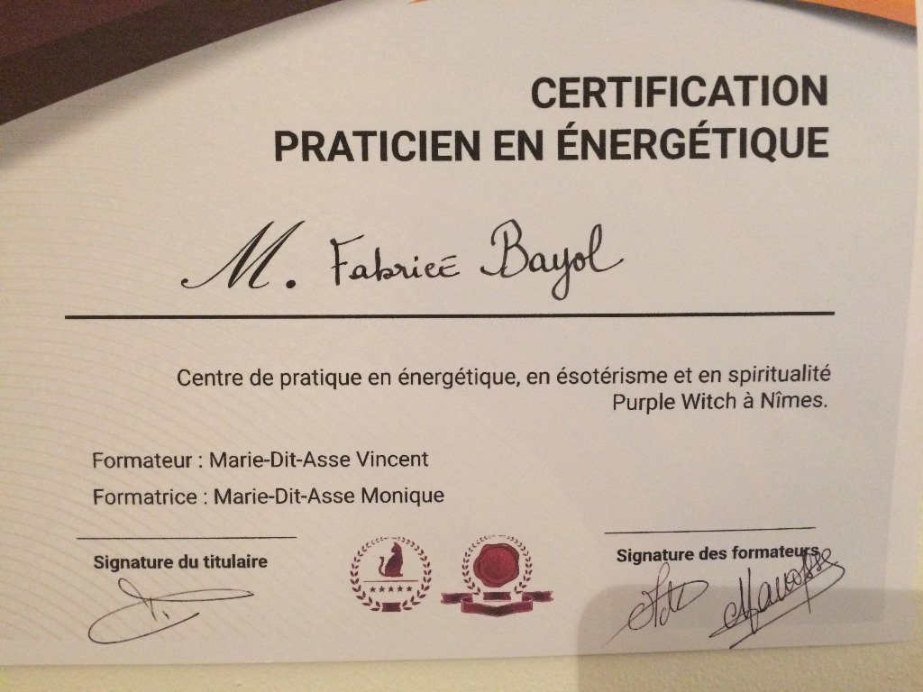 photo diplome Fabrice BAYOL