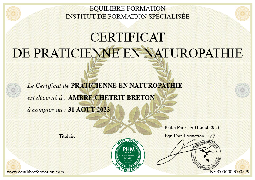 photo diplome Nature d’Ambre