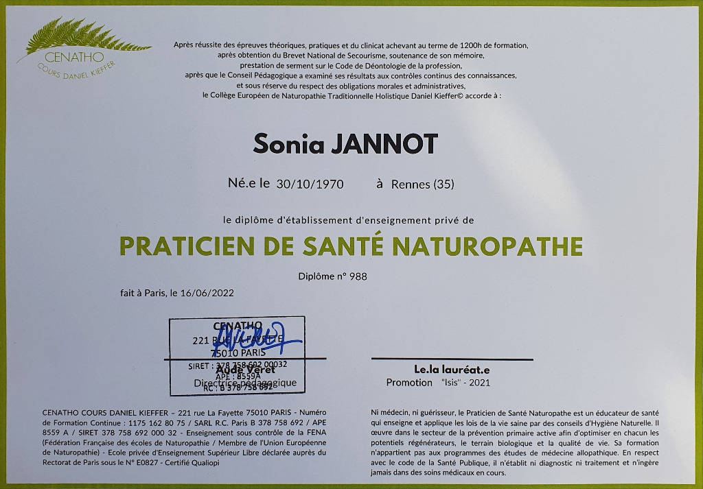 photo diplome Sonia Jannot