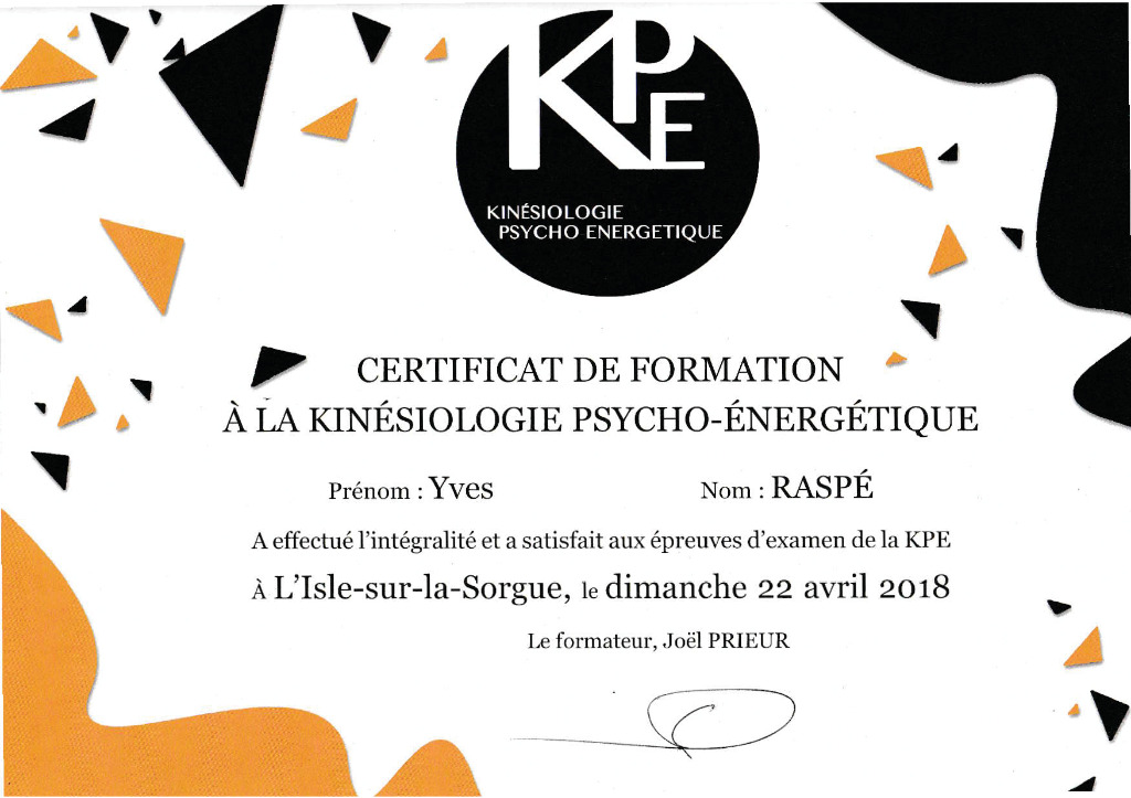 photo diplome Yves Raspé