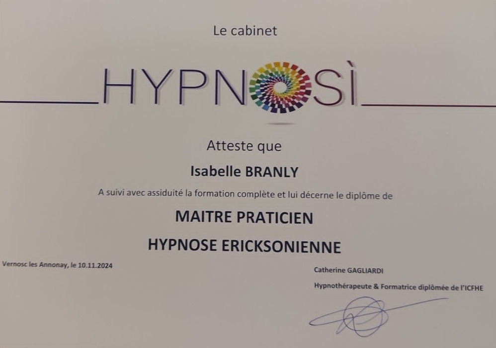 photo diplome Harmony des sens